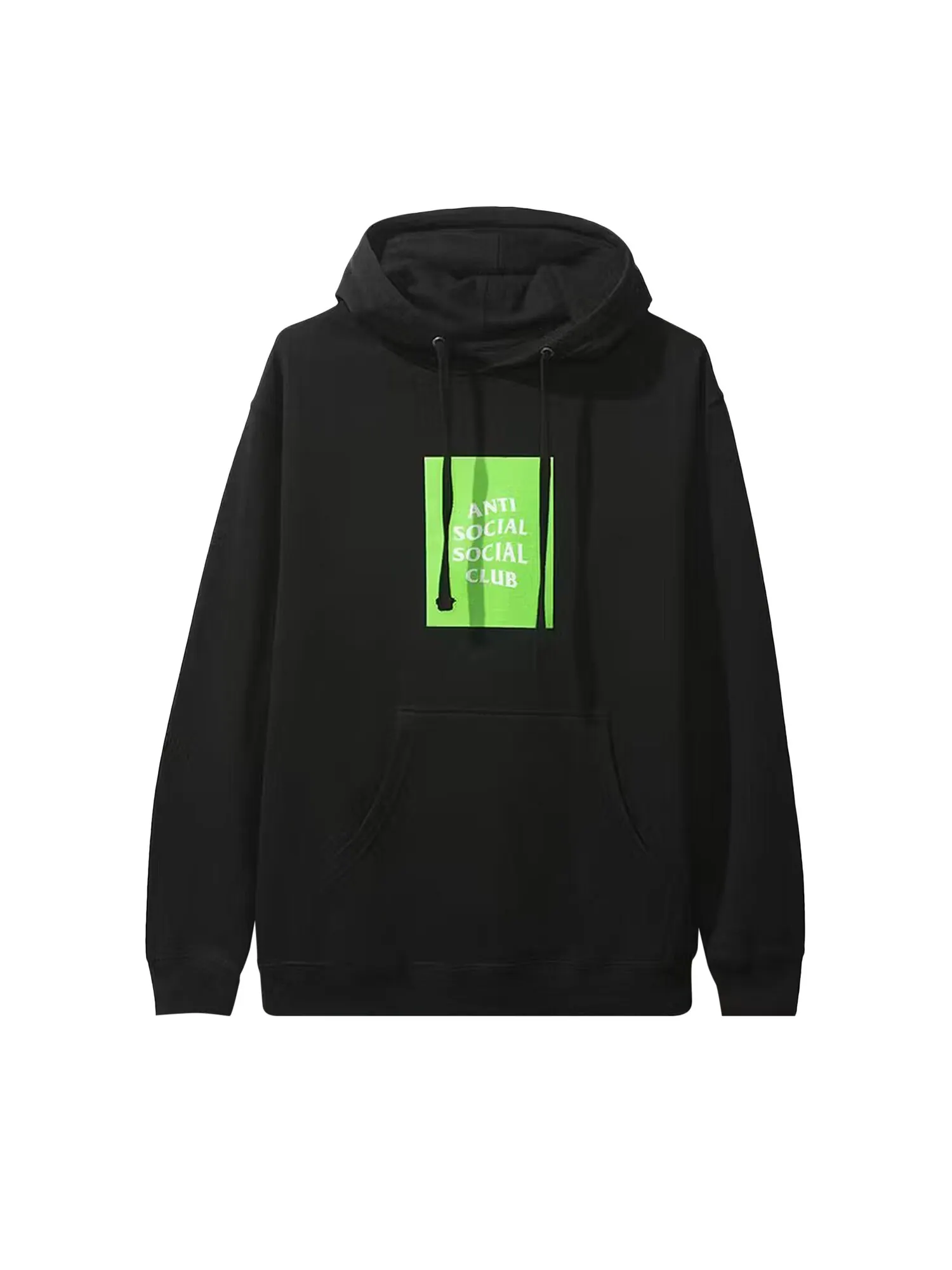 Толстовка с логотипом Anti Social Social Club Box — изображение 1 из 3, черный/неоновый зеленый