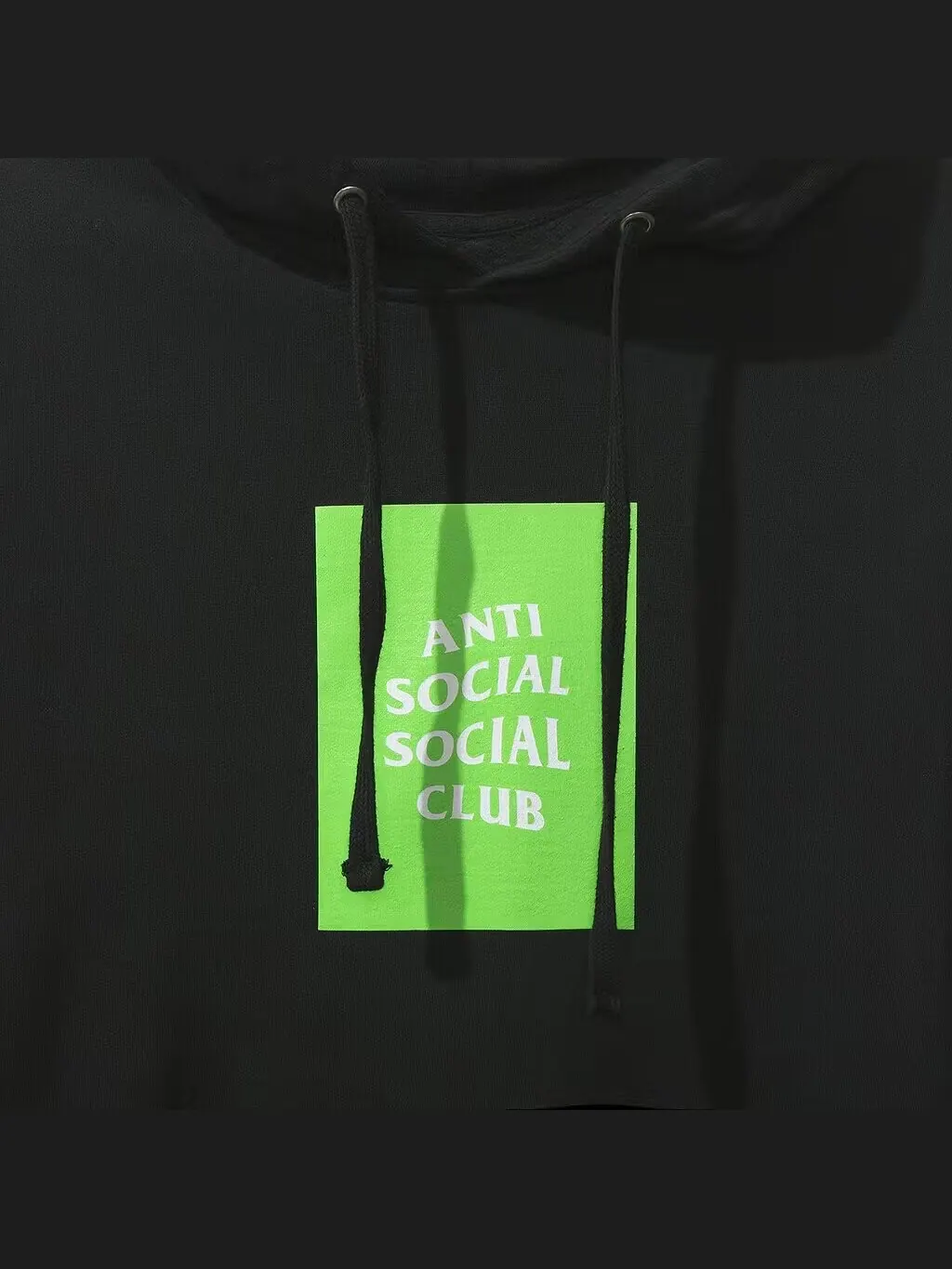 Толстовка с логотипом Anti Social Social Club Box — изображение 3 из 3, черный/неоновый зеленый