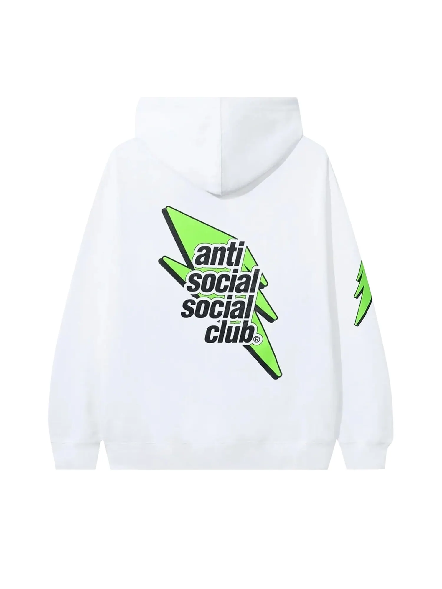 Толстовка с капюшоном Anti Social Social Club Careless Bolt — изображение 2 из 2, белый/зеленый