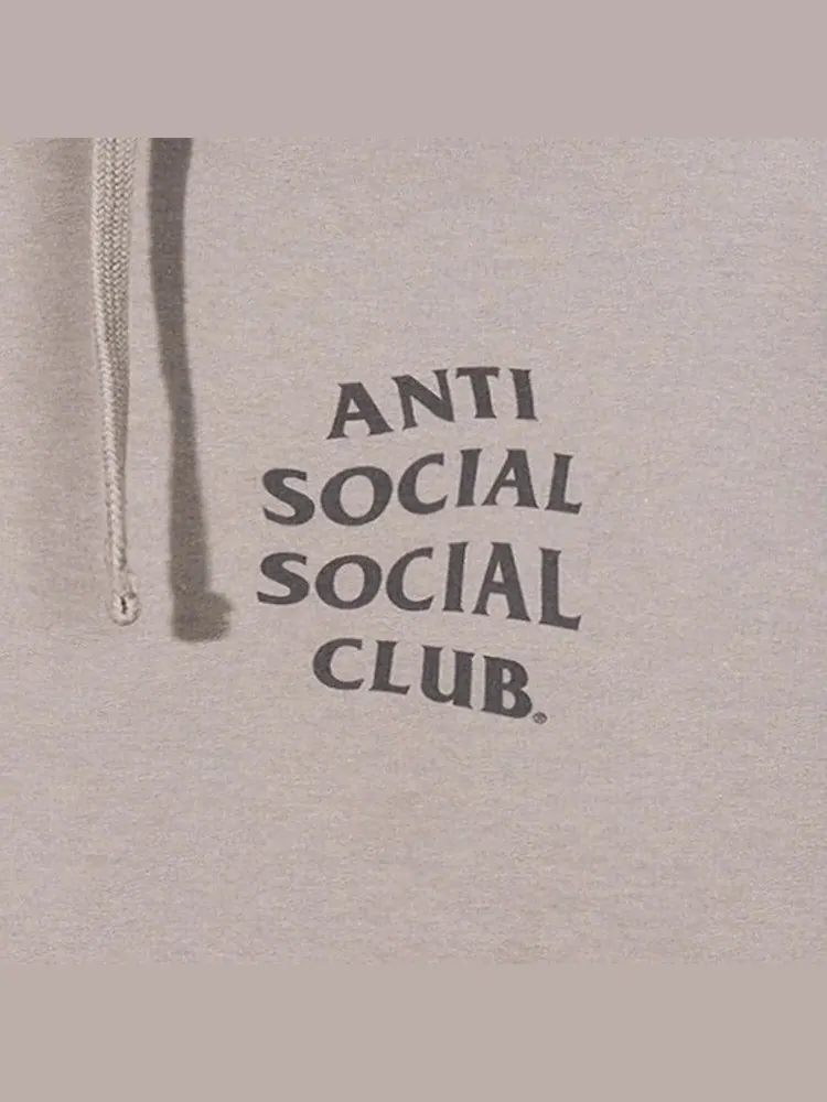 Худи Anti Social Social Club Cancelled Hoodie — изображение 3 из 4, цементный