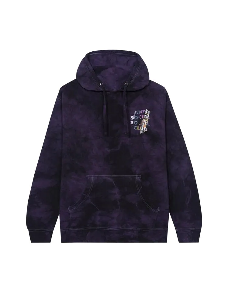 Худи Anti Social Social Club Dissociative 'Black/Purple Tie Dye' — изображение 1 из 2, черный