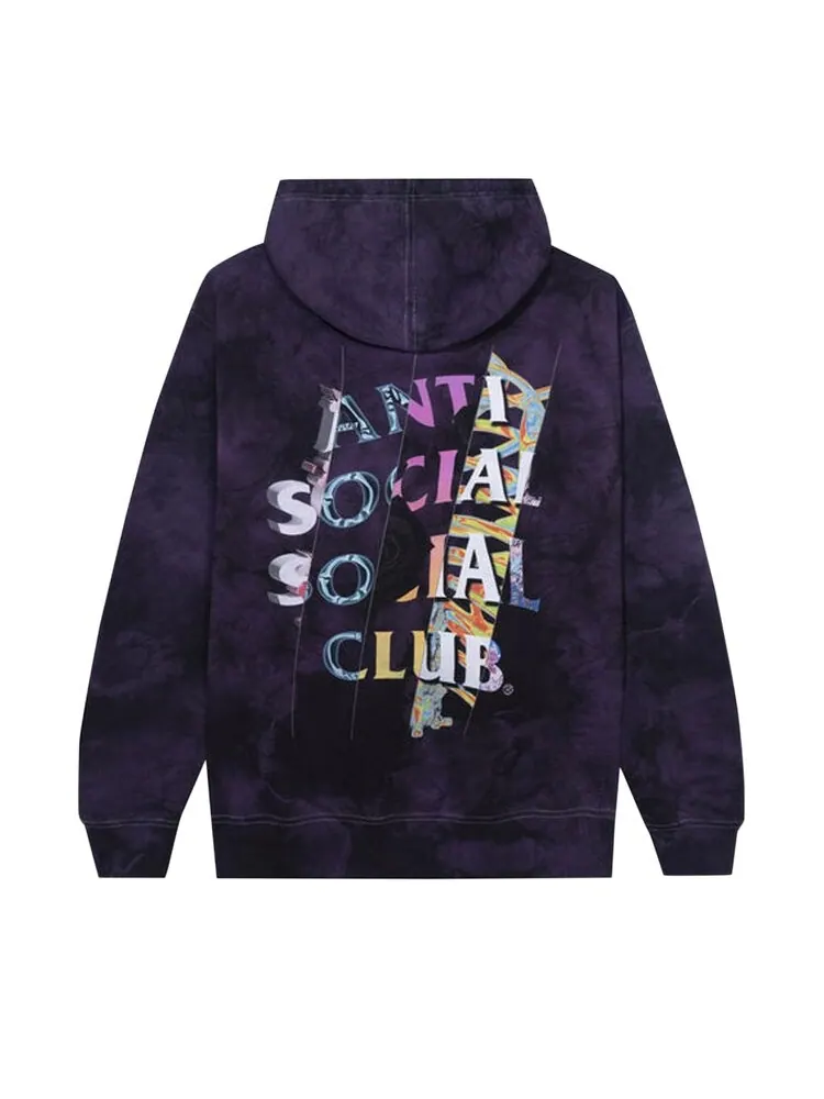 Худи Anti Social Social Club Dissociative 'Black/Purple Tie Dye' — изображение 2 из 2, черный