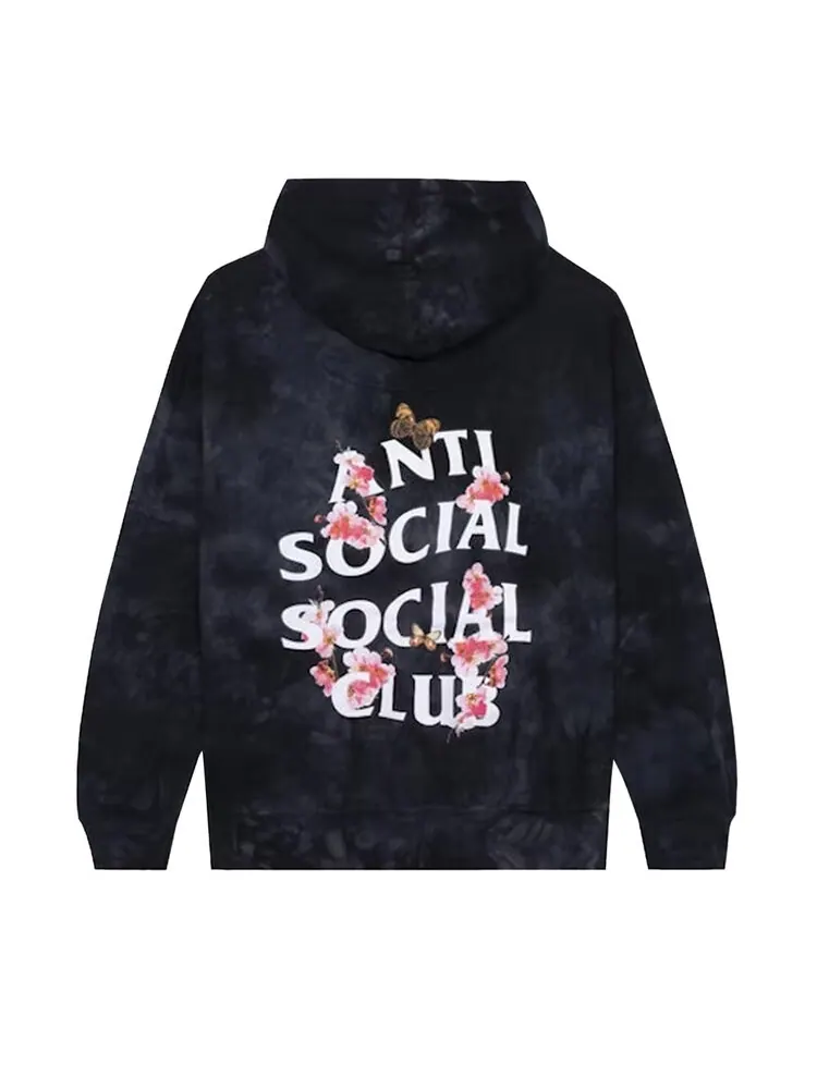 Худи Anti Social Social Club Kkoch Never Dies 'Black Tie Dye' — изображение 2 из 2, черный