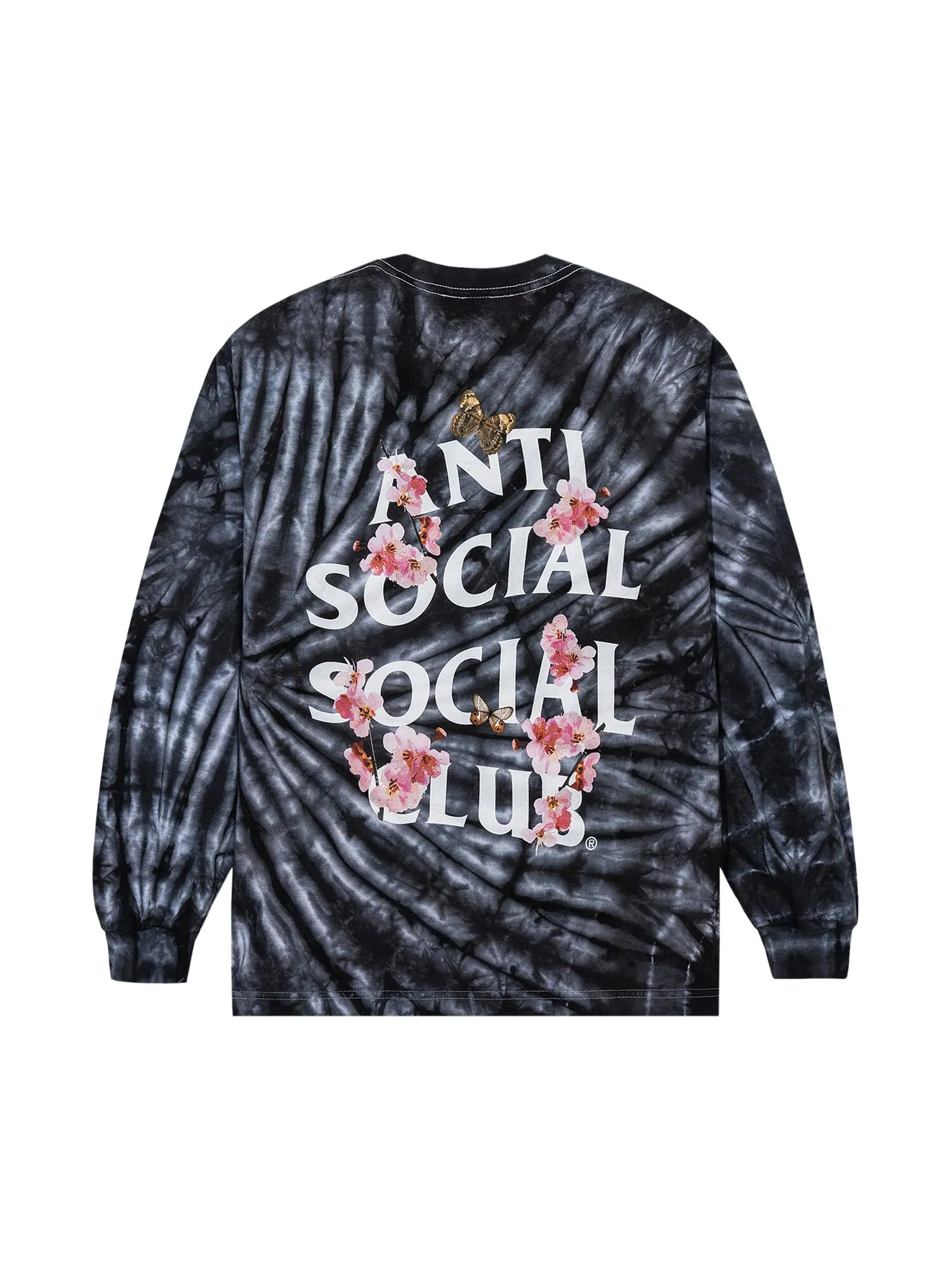 Футболка Anti Social Social Club Kkoch Wifi Tie Dye с длинными рукавами — изображение 2 из 3, черный