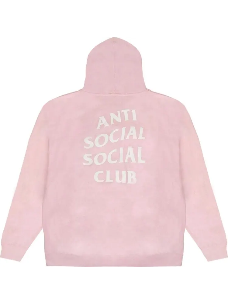Толстовка Anti Social Social Club Logo Hooded Sweatshirt 'Pink' — изображение 2 из 3, розовый