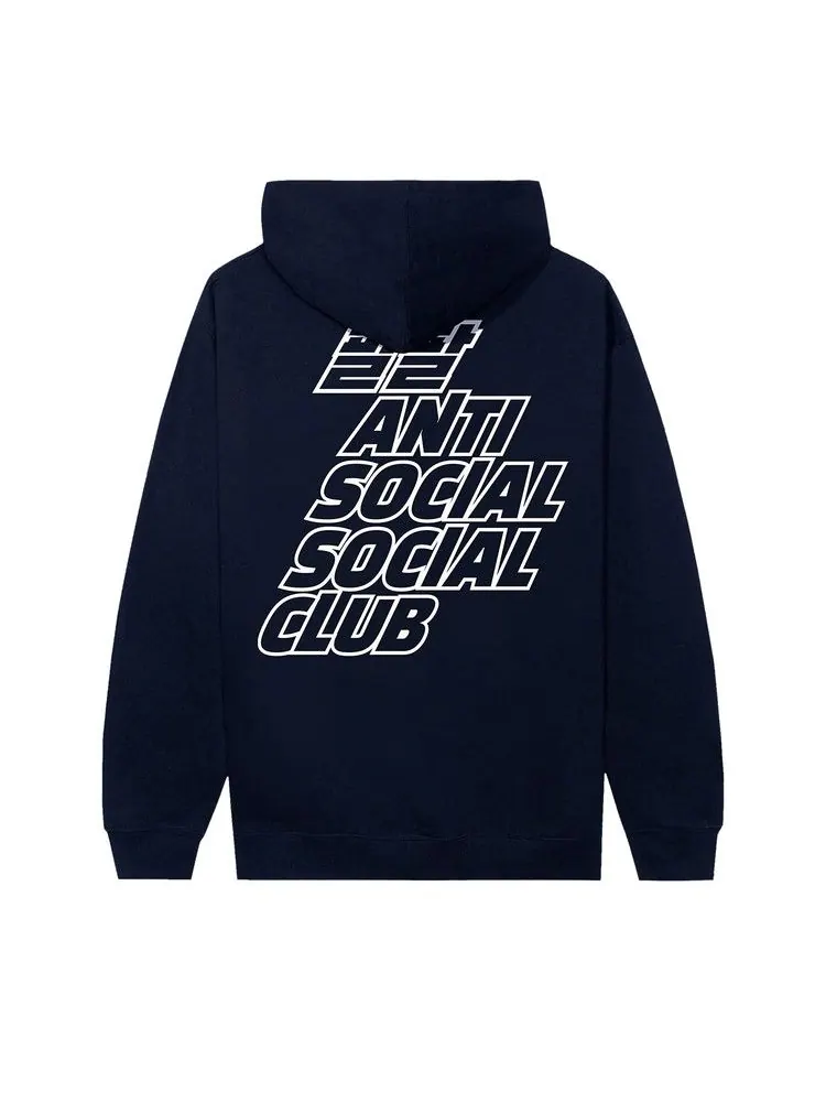 Худи Anti Social Social Club Midnight Club Hoodie 'Navy' — изображение 2 из 2, синий