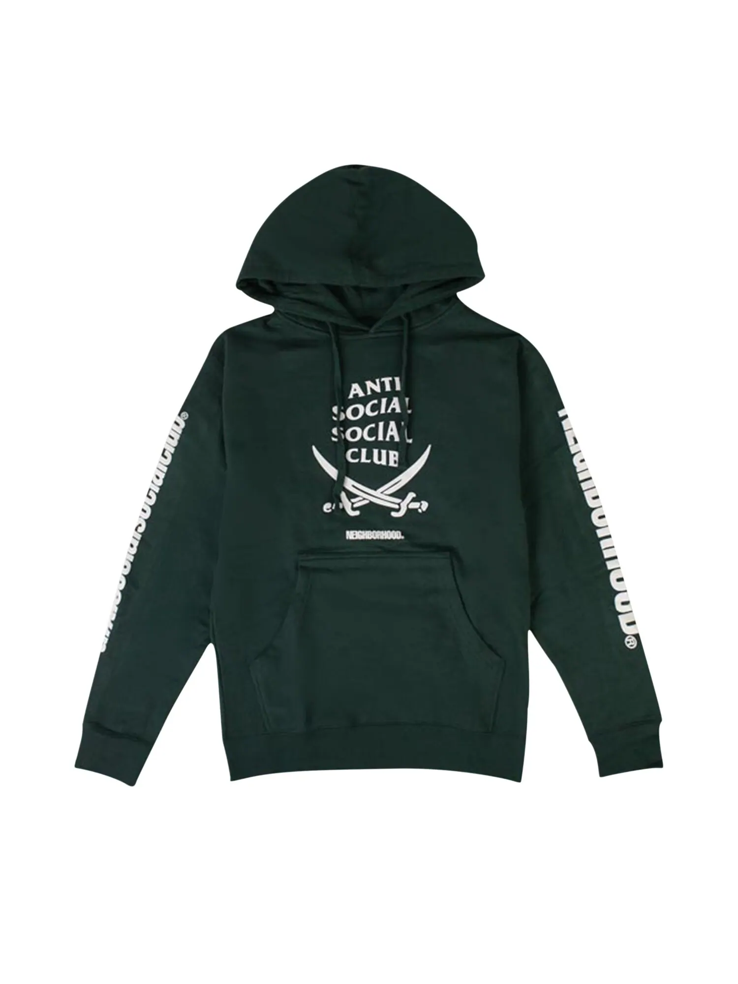 Толстовка с капюшоном Anti Social Social Club x Neighborhood 6IX — изображение 1 из 4, зеленый