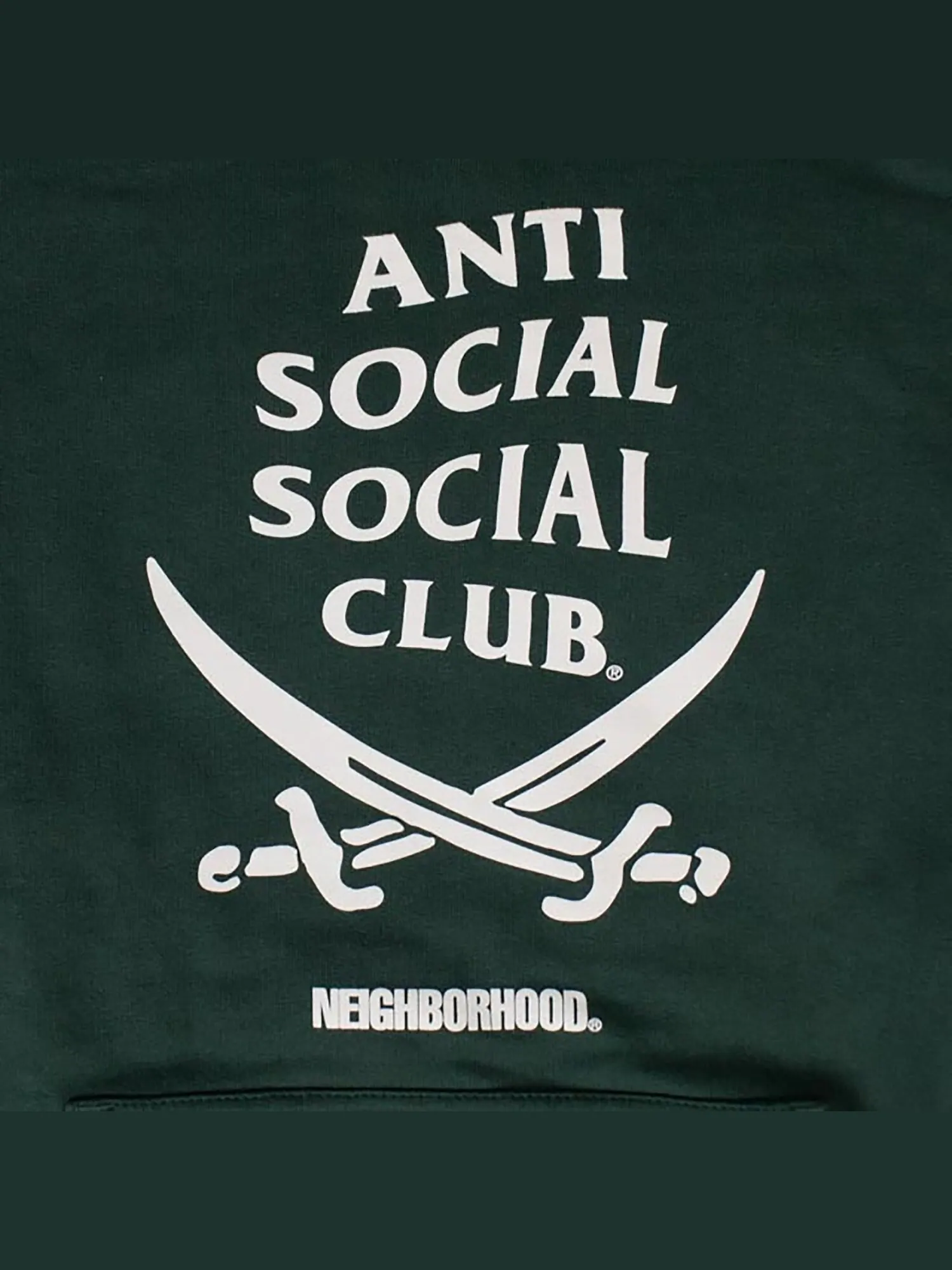 Толстовка с капюшоном Anti Social Social Club x Neighborhood 6IX — изображение 4 из 4, зеленый