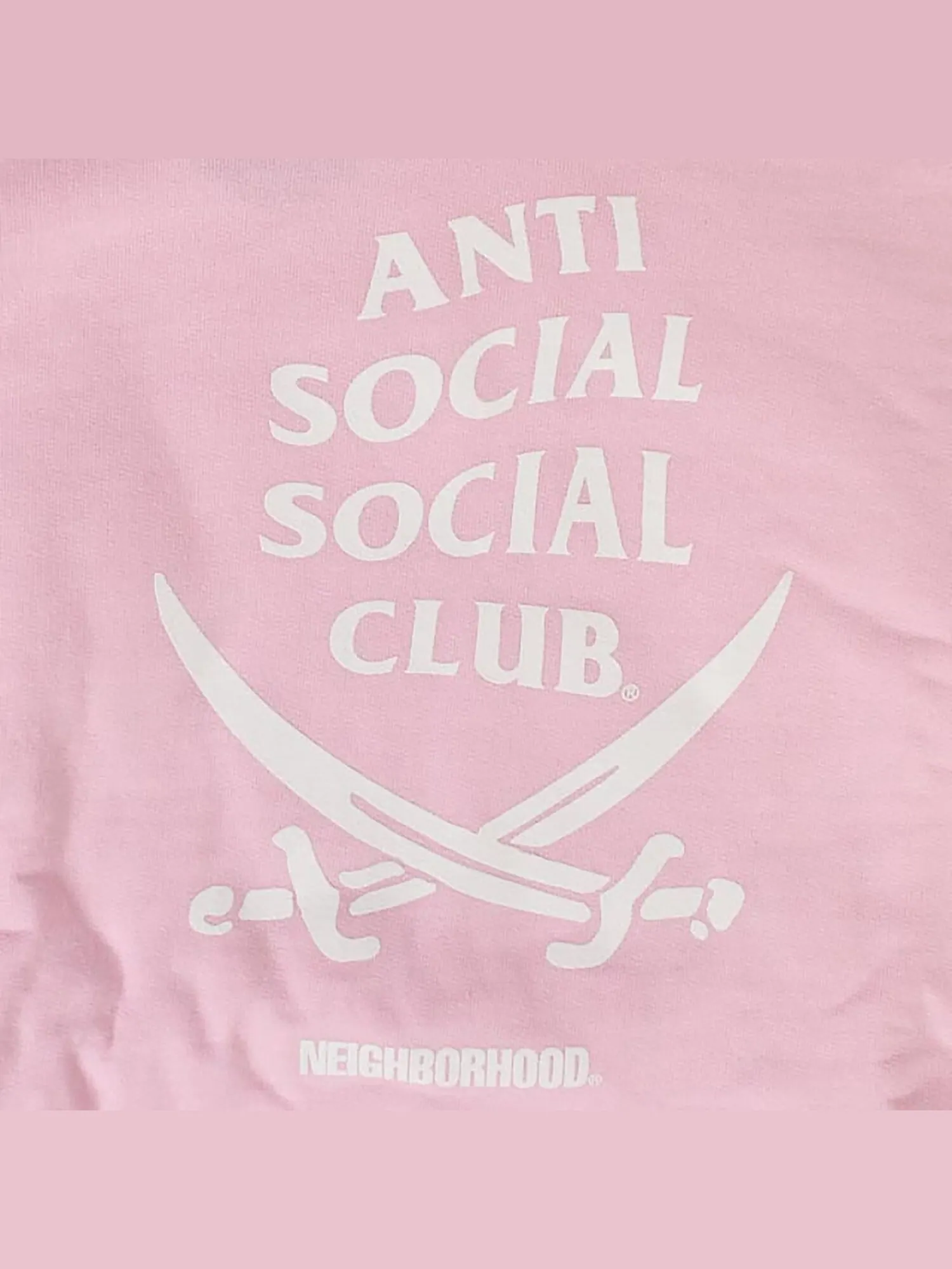 Толстовка с капюшоном Anti Social Social Club x Neighborhood 6IX — изображение 4 из 4, розовый