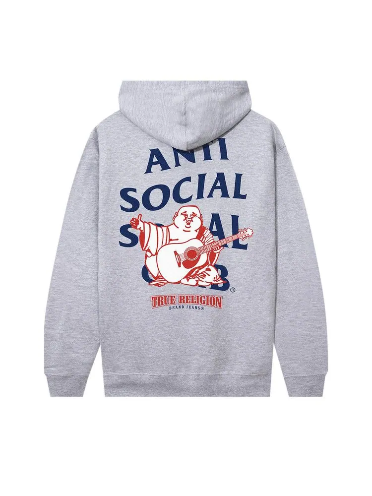 Худи Anti Social Social Club x True Religion Anti-Truth Premium Heavyweight Hoodie — изображение 2 из 2, серый