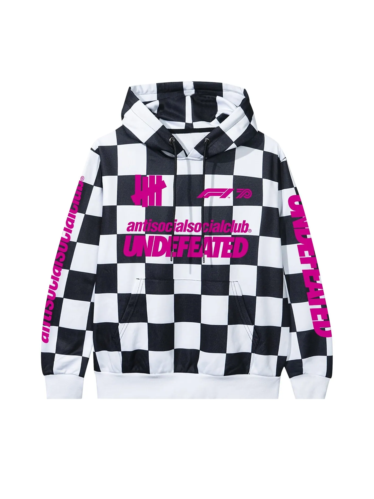 Толстовка Anti Social Social Club x UNDFTD x F1 Клетчатая — изображение 1 из 2, белый