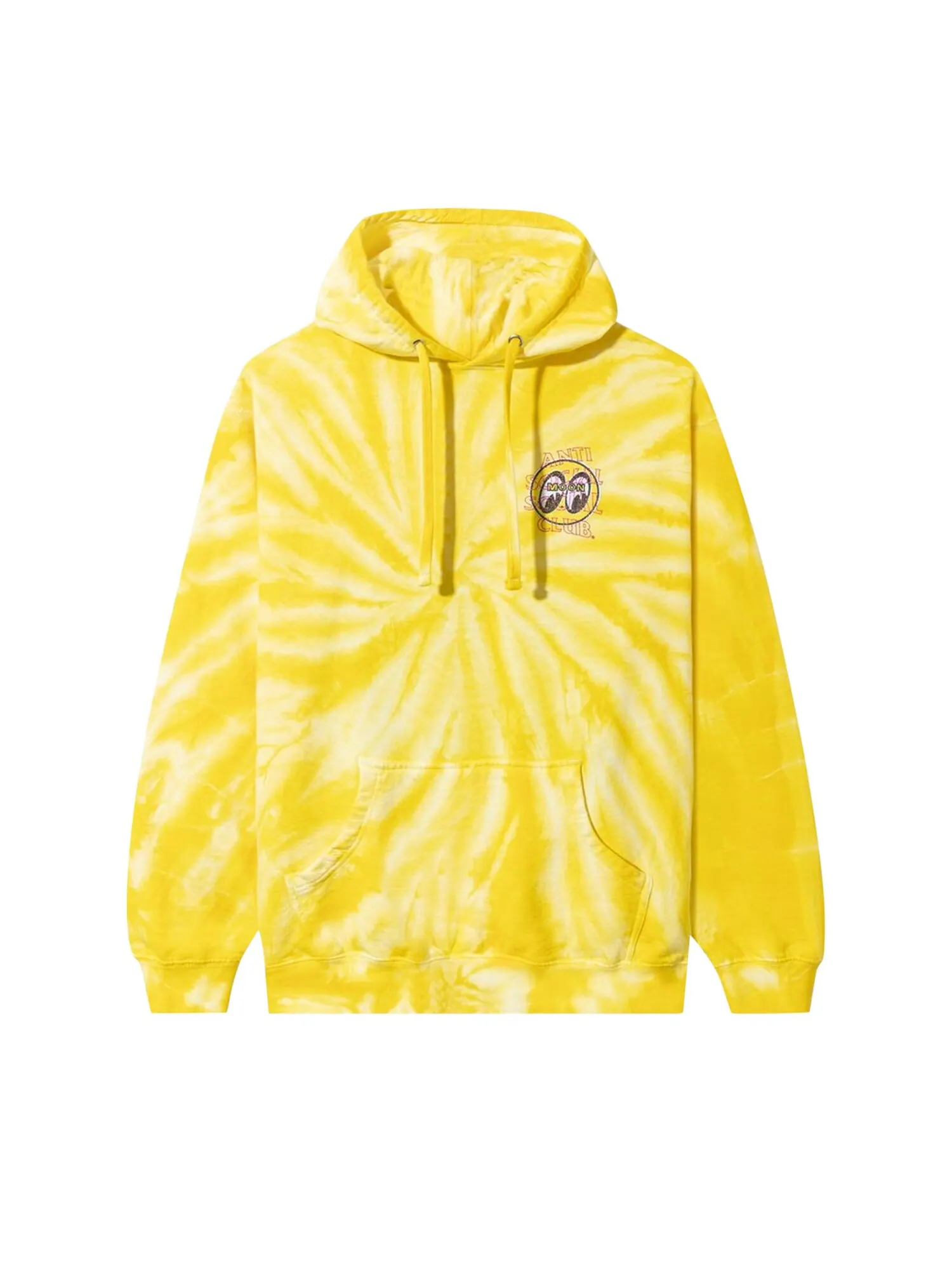 Худи с блестками Crossfire Anti Social Social Club x Mooneyes Yellow Tie Dye — изображение 1 из 2, желтый