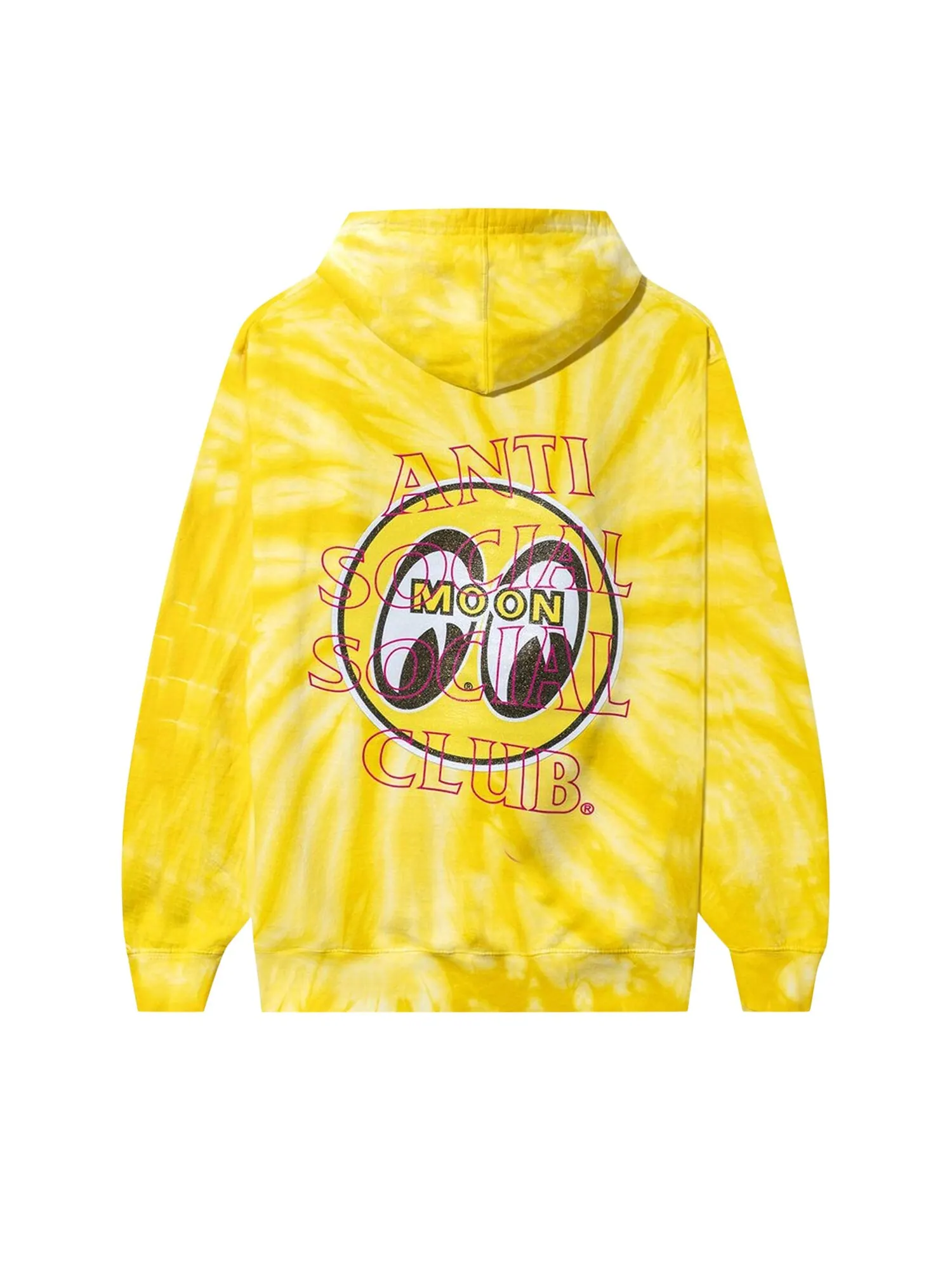 Худи с блестками Crossfire Anti Social Social Club x Mooneyes Yellow Tie Dye — изображение 2 из 2, желтый