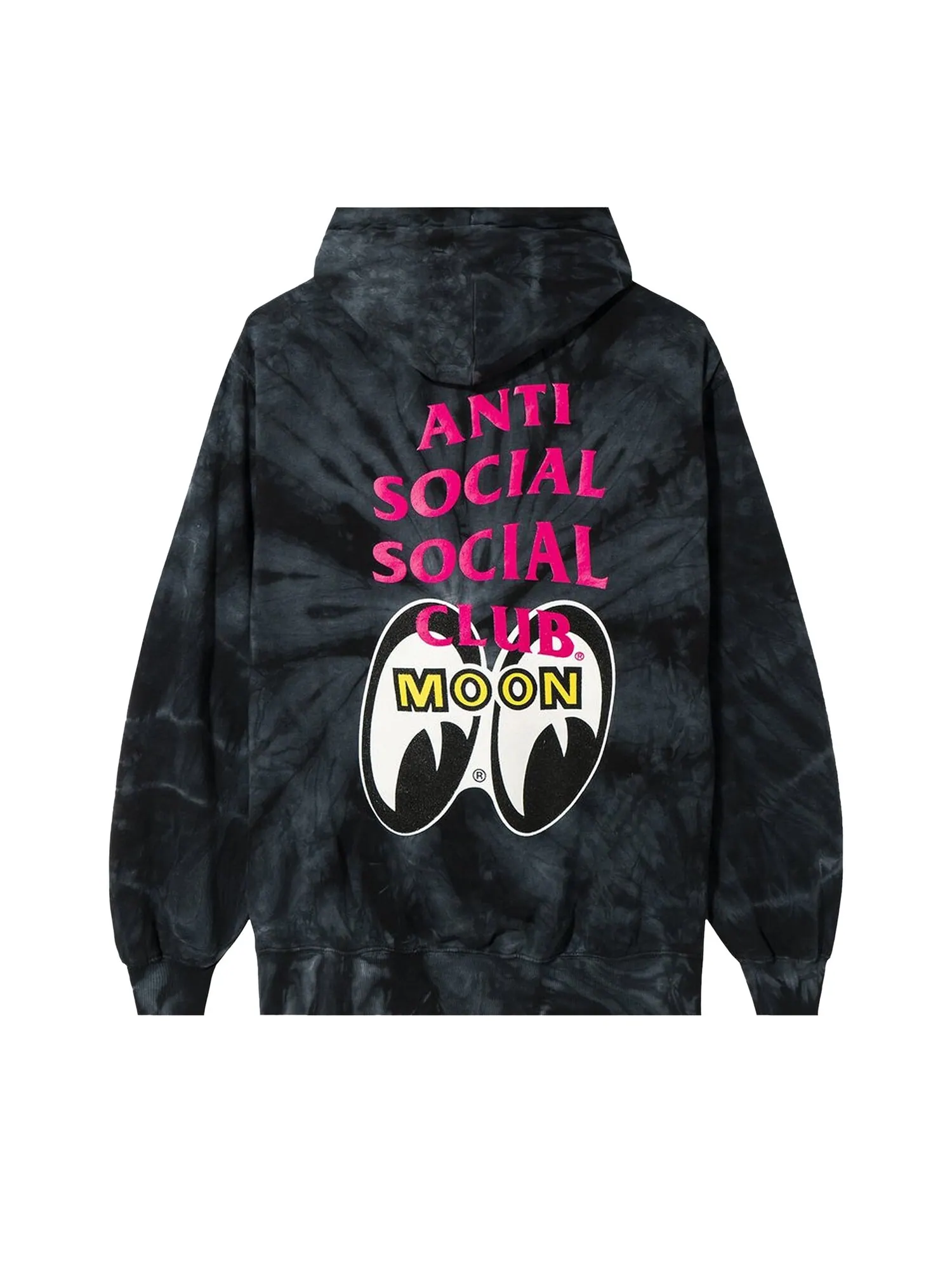 Толстовка с принтом Anti Social Social Club x Mooneyes Black Tie Dye — изображение 2 из 2, черный