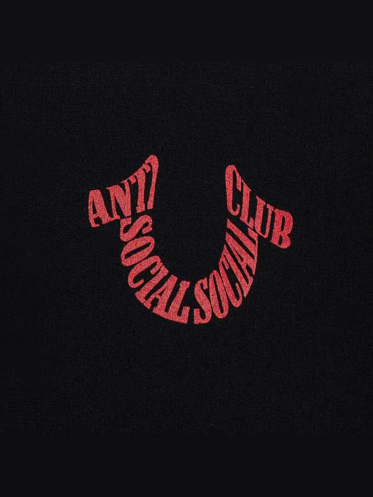 Худи Anti Social Social Club x True Religion Anti-Truth Hoodie — изображение 3 из 4, черный
