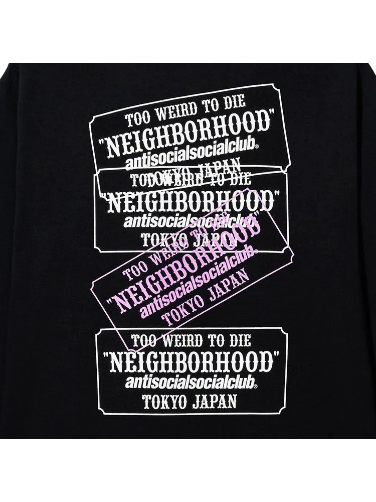 Футболка Anti Social Social Club x Neighborhood Plaque Long-Sleeve Tee — изображение 3 из 3, черный