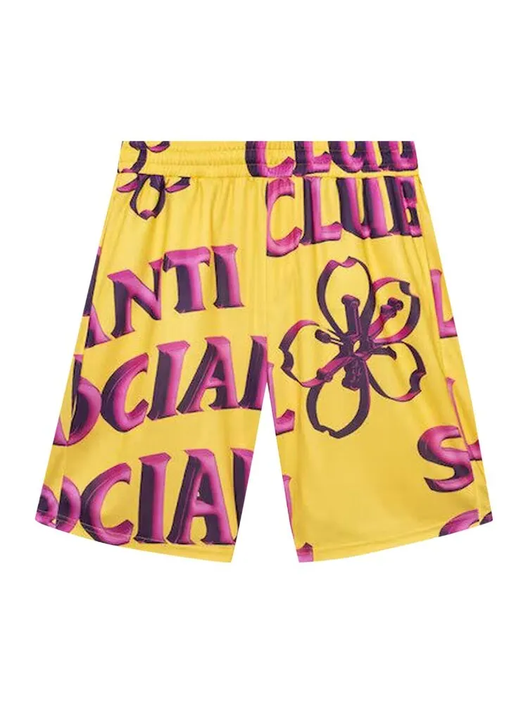 Шорты Anti Social Social Club Coral Crush Mesh Bored 'Yellow' — изображение 1 из 2, желтый