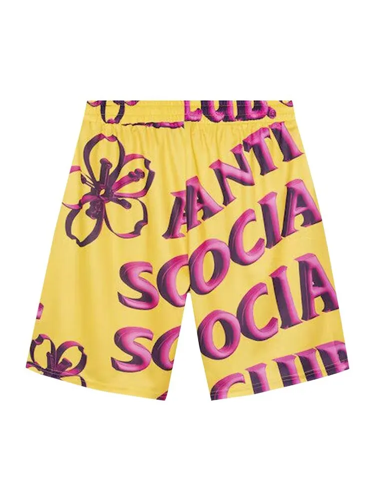 Шорты Anti Social Social Club Coral Crush Mesh Bored 'Yellow' — изображение 2 из 2, желтый