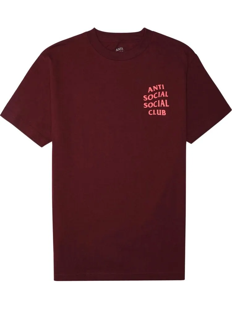 Футболка Anti Social Social Club Logo 2 T-Shirt 'Maroon' — изображение 1 из 3, красный