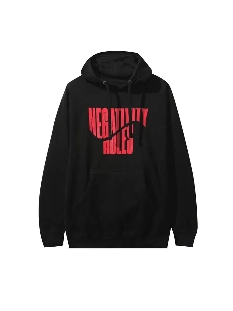Худи Anti Social Social Club Negativity Rules Hoodie Black — изображение 1 из 1, черный
