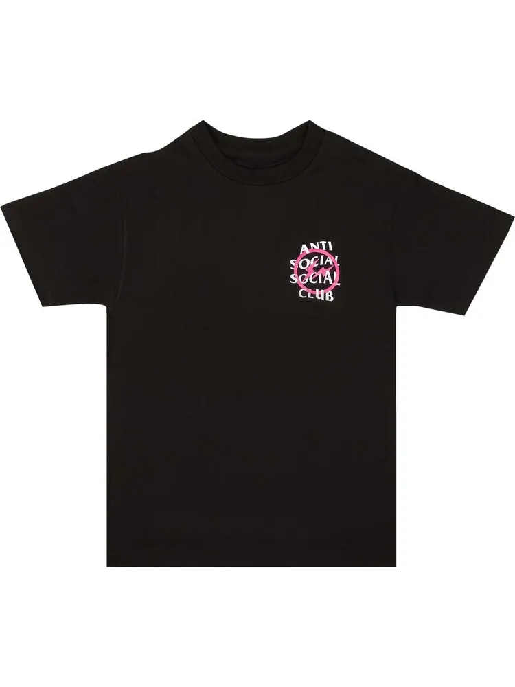 Футболка Anti Social Social Club x Fragment Design Pink Bolt Tee 'Black' — изображение 1 из 2, черный