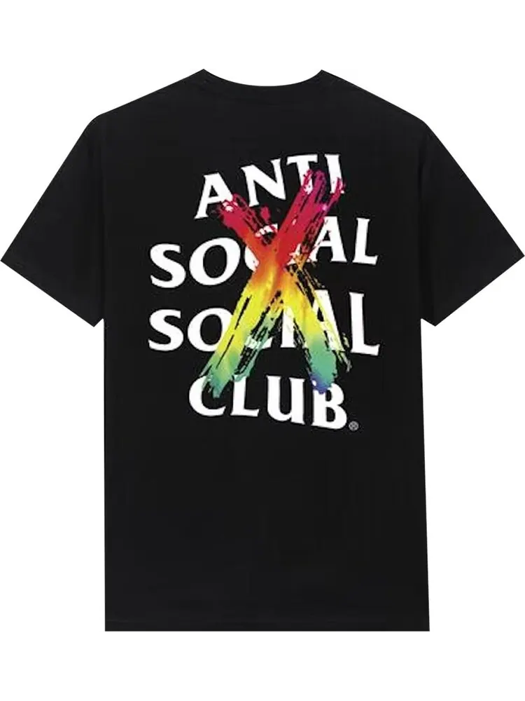 Футболка Anti Social Social Club Cancelled Rainbow Tee 'Black' — изображение 2 из 2, черный