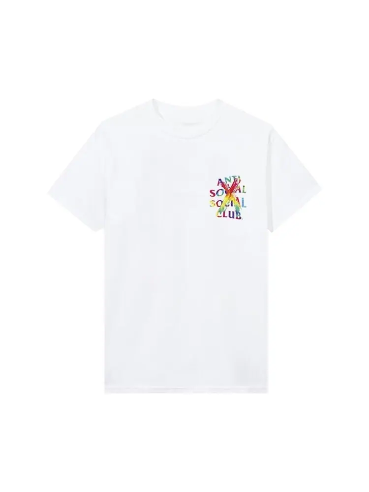 Футболка Anti Social Social Club Cancelled Rainbow Tee 'White' — изображение 1 из 2, белый