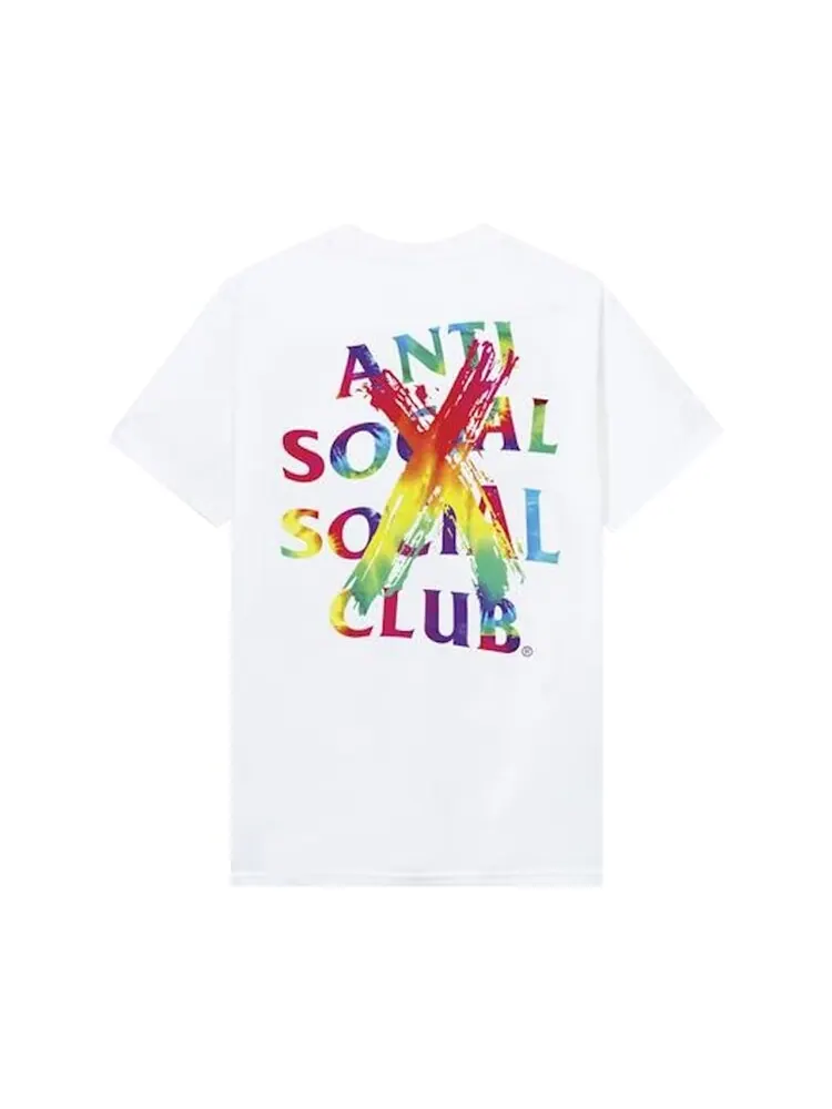 Футболка Anti Social Social Club Cancelled Rainbow Tee 'White' — изображение 2 из 2, белый