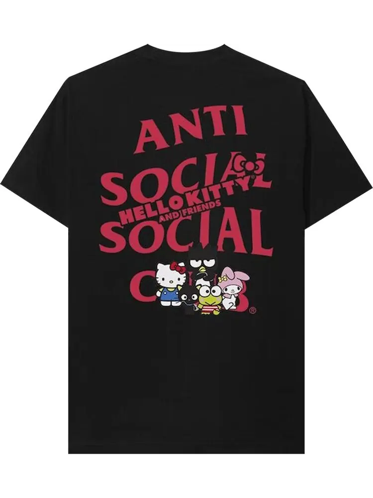 Футболка Anti Social Social Club x Hello Kitty And Friends Tee 'Black' — изображение 2 из 2, черный