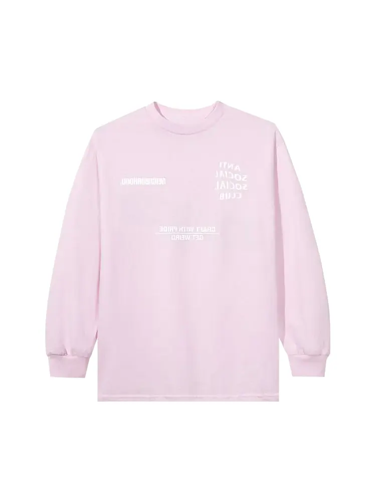 Футболка Anti Social Social Club x Neighborhood Long-Sleeve 'Pink' — изображение 1 из 2, розовый