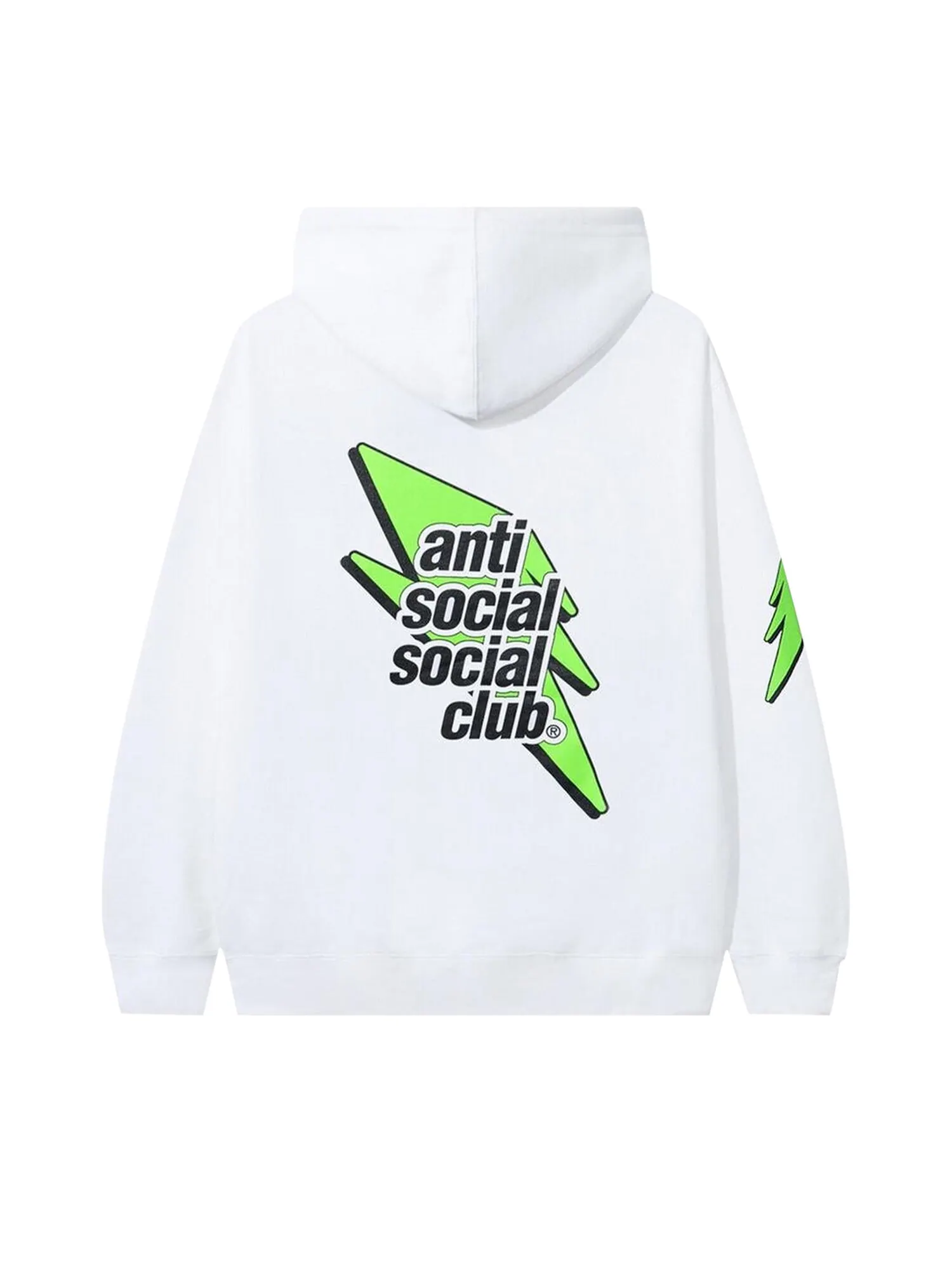 Толстовка с капюшоном Anti Social Social Club Careless Bolt — изображение 2 из 2, белый/зеленый