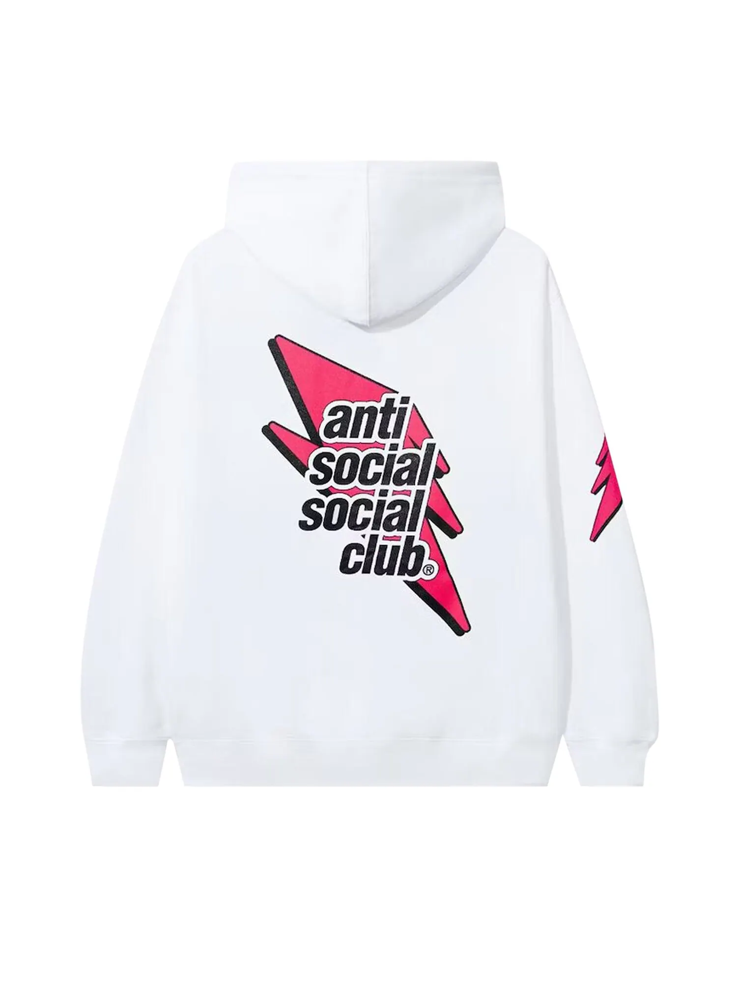 Толстовка с капюшоном Anti Social Social Club Careless Bolt Белый/Розовый — изображение 2 из 2