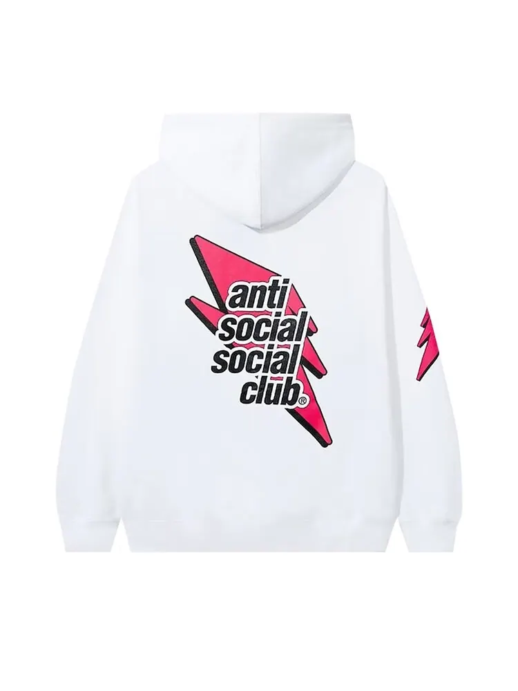 Худи Anti Social Social Club Careless Hoodie 'White/Pink' — изображение 2 из 2, белый