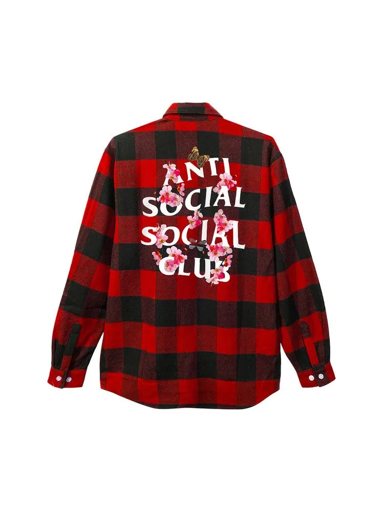 Топ Anti Social Social Club Kkoch Flannel — изображение 2 из 2, красный