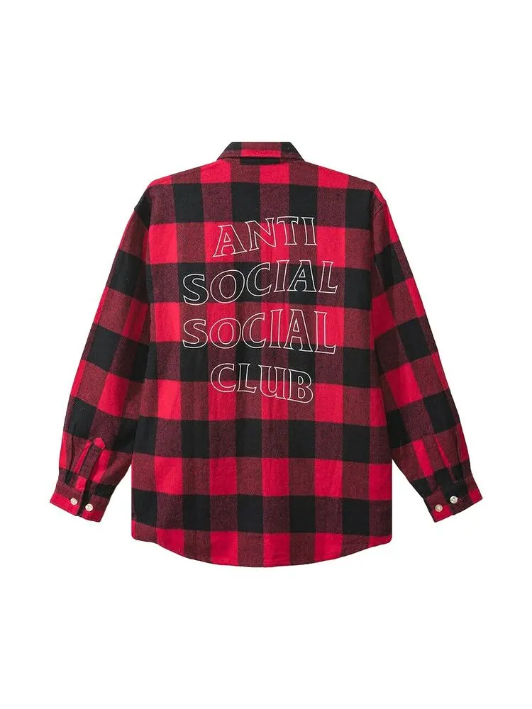 Топ Anti Social Social Club Outlined Trip Flannel — изображение 2 из 2, красный