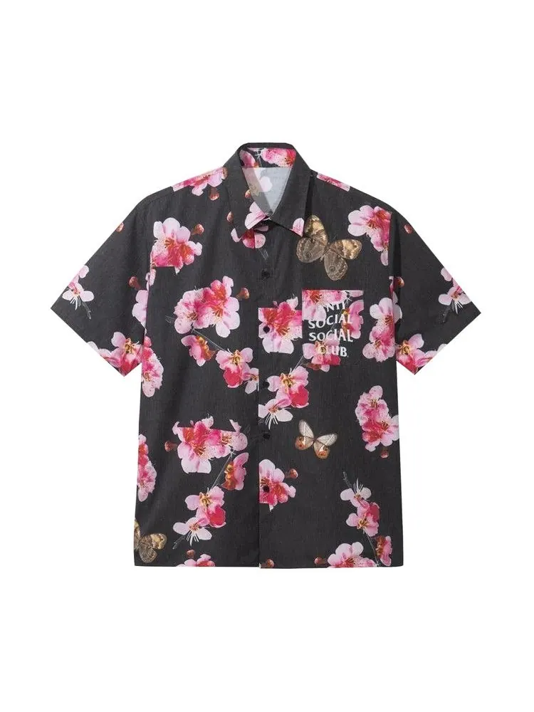 Топ Anti Social Social Club Woody Button Up — изображение 1 из 2, черный