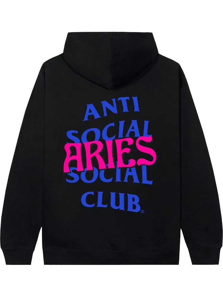 Худи Anti Social Social Club Aries Hoodie 'Black' — изображение 2 из 2, черный