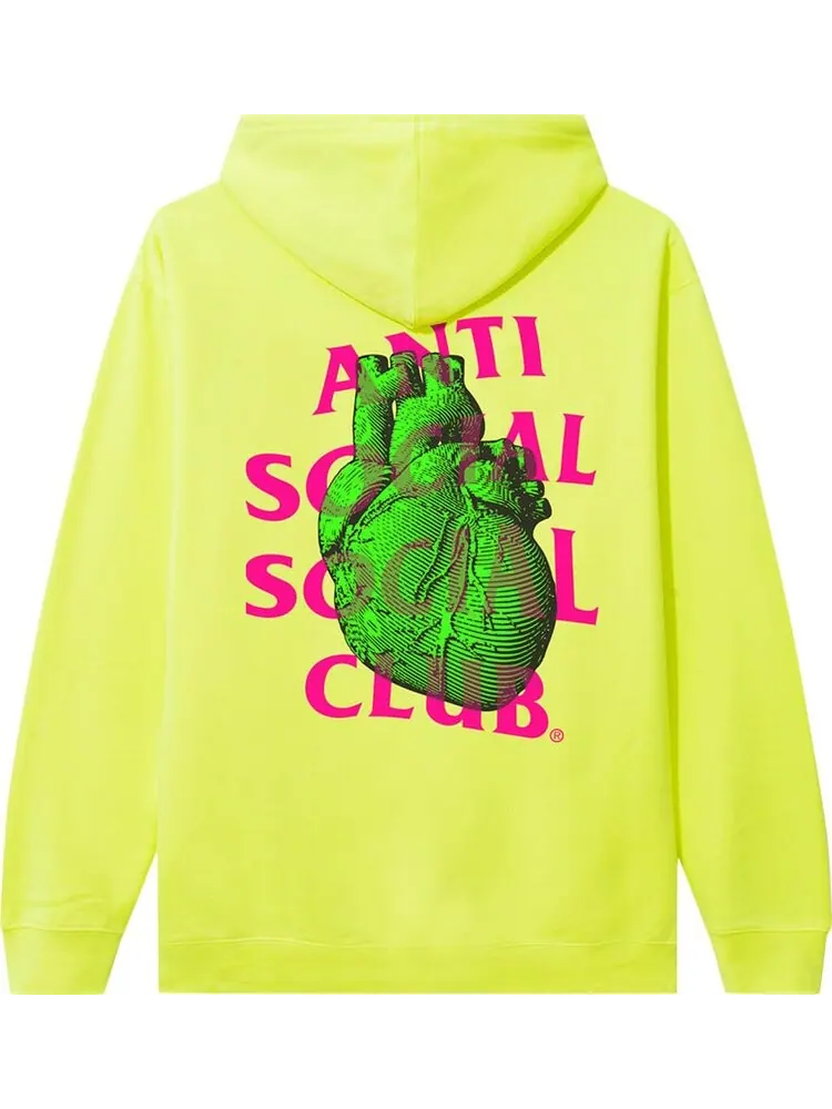 Худи Anti Social Social Club Pulse Check Hoodie 'Safety Yellow' — изображение 2 из 2, желтый