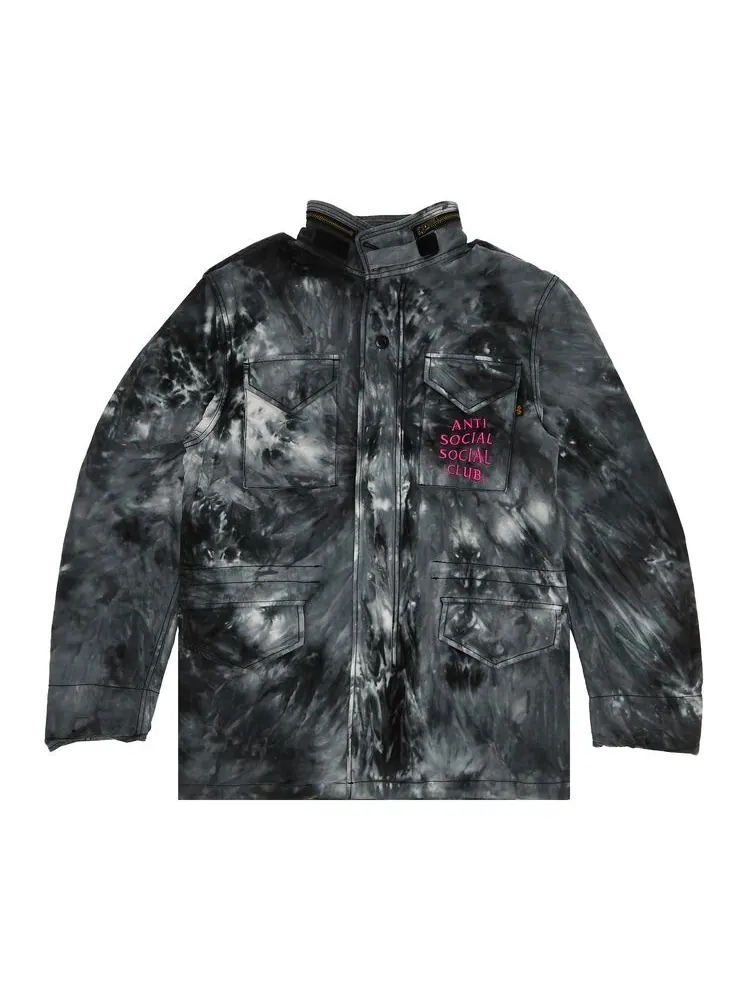 Куртка Anti Social Social Club x Alpha Industries M65 Jacket Tie Dye Black — изображение 1 из 3, черный