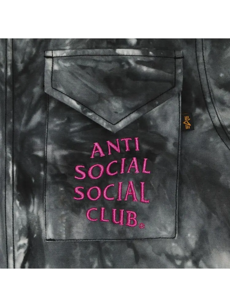 Куртка Anti Social Social Club x Alpha Industries M65 Jacket Tie Dye Black — изображение 3 из 3, черный