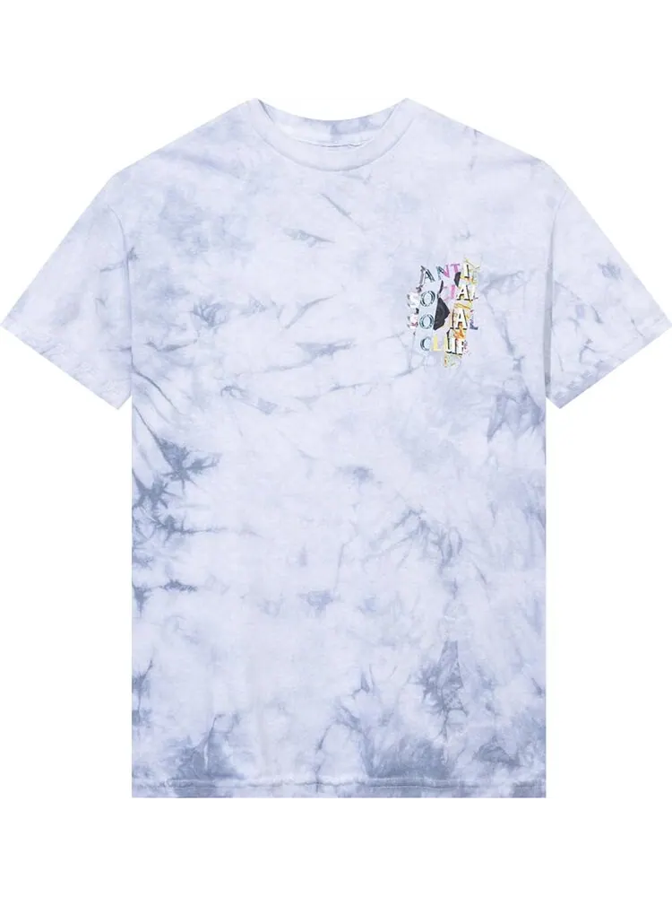 Футболка Anti Social Social Club Dissociative Tie Dye Tee 'Dissociative Grey' — изображение 1 из 2, серый
