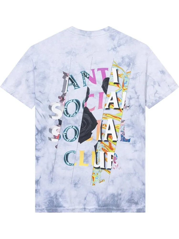 Футболка Anti Social Social Club Dissociative Tie Dye Tee 'Dissociative Grey' — изображение 2 из 2, серый