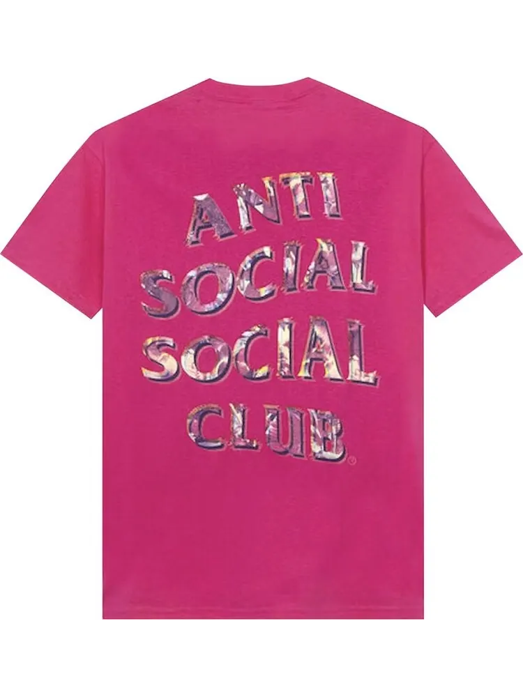 Футболка Anti Social Social Club Layer Lock Hot Tee 'Pink' — изображение 2 из 2, розовый