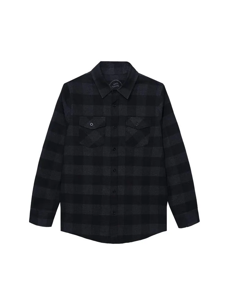 Топ Anti Social Social Club Happiest Place On Earth Flannel — изображение 1 из 2, черный