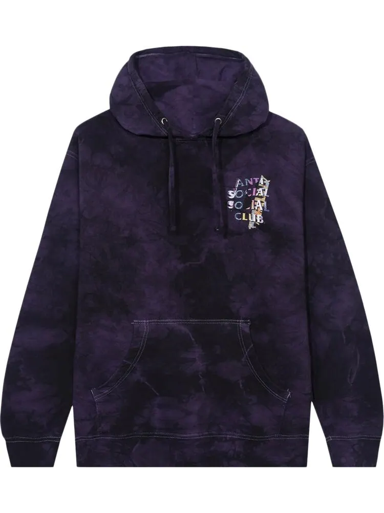Худи Anti Social Social Club Dissociative Tie Dye Hoodie 'Black/Purple' — изображение 1 из 2, мульти