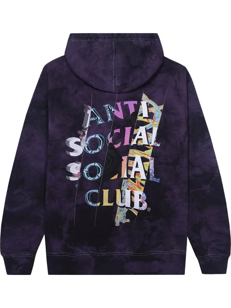 Худи Anti Social Social Club Dissociative Tie Dye Hoodie 'Black/Purple' — изображение 2 из 2, мульти