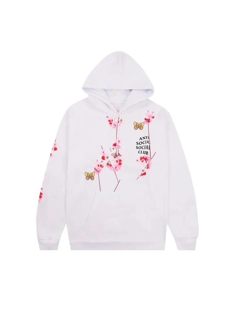 Худи Anti Social Social Club Kkoch Butterflies Full Embroidery Hoodie White — изображение 1 из 2, белый