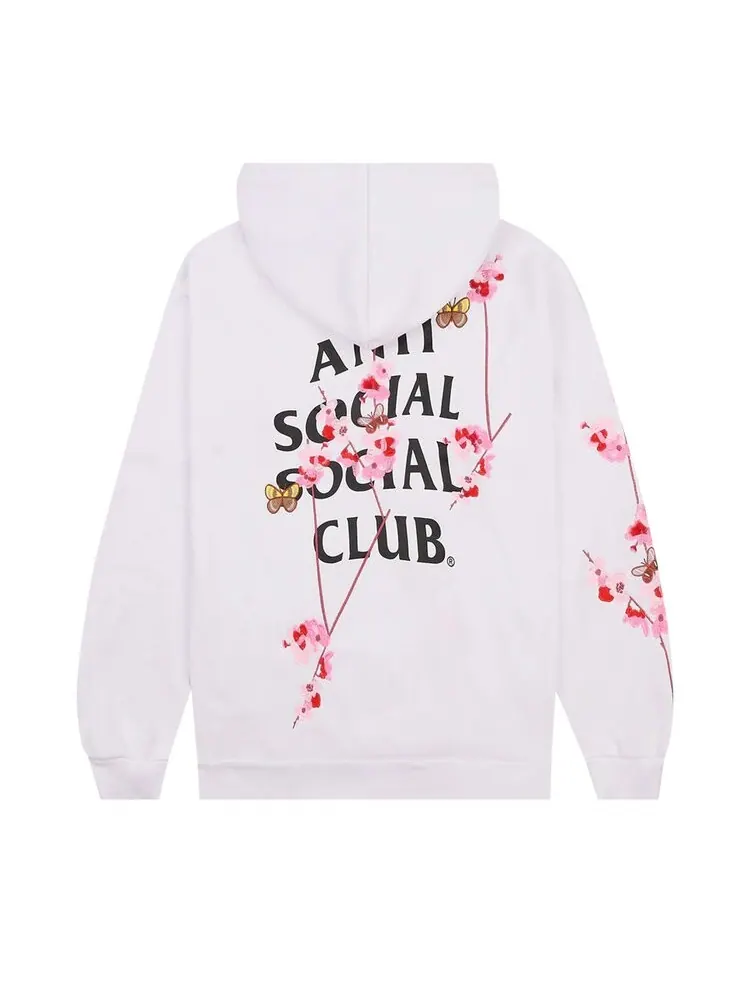 Худи Anti Social Social Club Kkoch Butterflies Full Embroidery Hoodie White — изображение 2 из 2, белый