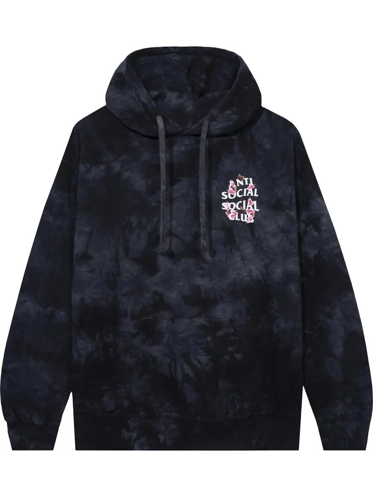 Худи Anti Social Social Club Kkoch Never Dies Tie Dye Hoodie 'Black' — изображение 1 из 2, черный