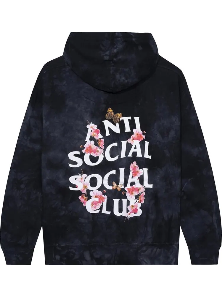 Худи Anti Social Social Club Kkoch Never Dies Tie Dye Hoodie 'Black' — изображение 2 из 2, черный